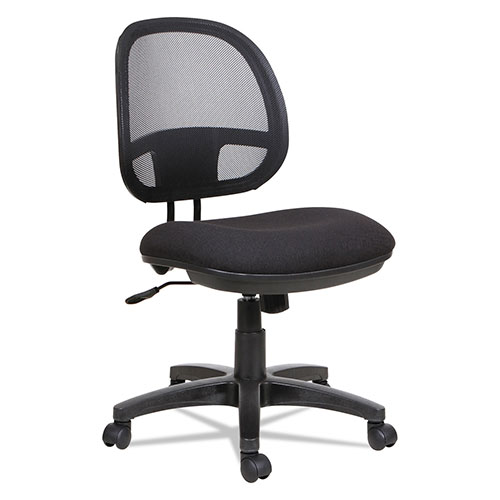 Alera Interval Series Swivel/Tilt Mesh Chair, Supports up to 275 lbs, Black Seat/Black Back, Black Base
