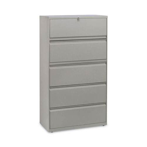 Alera Lateral File, 5 Legal/Letter/A4/A5-Size File Drawers, Putty, 36" x 18" x 64.25"