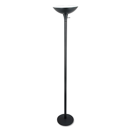 Alera Torchier Floor Lamp, 12.5"w x 12.5"d x 72"h, Matte Black
