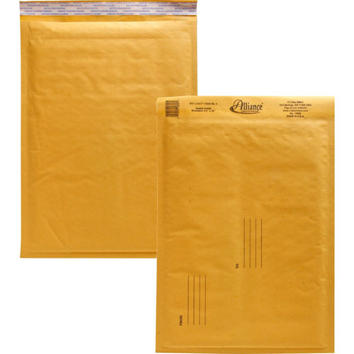 Alliance Rubber Envelopes #4, Self Sealing, Bubble Cushioned, 9 1/2" x 14 1/2"