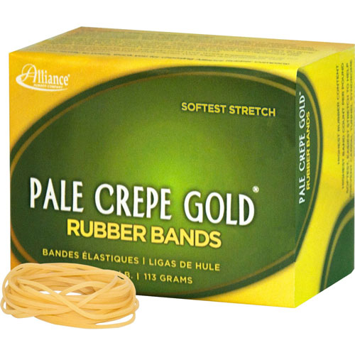 Alliance Rubber Rubber Bands, Size 16, 1/4 lb., 2 1/2"x1/16", Crepe