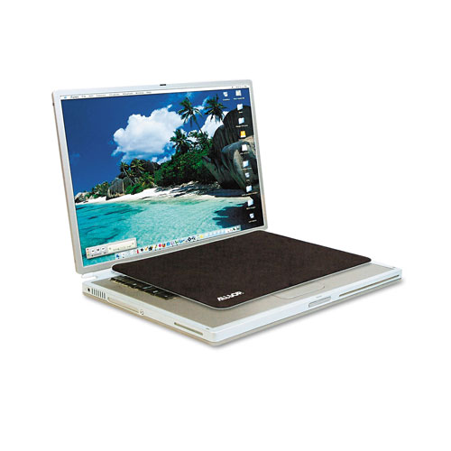 Allsop Travel Notebook Optical Mouse Pad, Nonskid Back, 11 x 7 1/4, Black