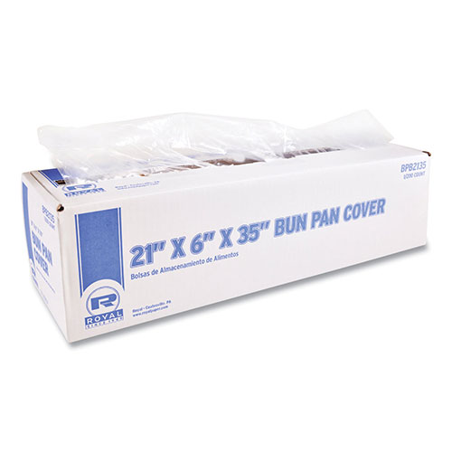 Amercare Bun Pan Bag, 0.9 mil, 6" x 21" x 35", Clear, 200/Carton