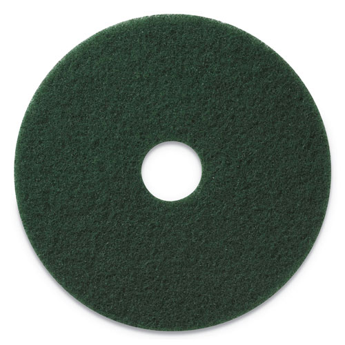 Americo® Scrubbing Pads, 17" Diameter, Green, 5/CT