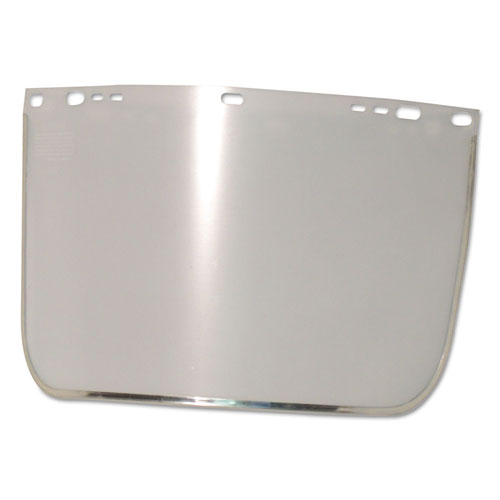 Anchor Face Shield Visor, 15 1/2" x 9", Clear, Bound, Plastic/Aluminum