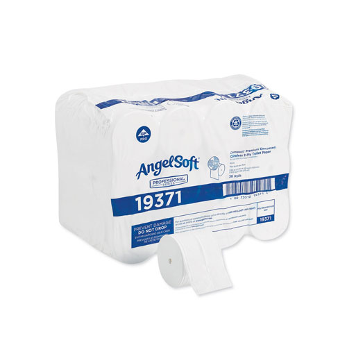 Angel Soft Compact Coreless Bath Tissue, White, 750 Sheets/Roll, 36/Carton