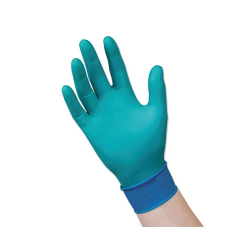 Ansell Chemical Resistant Nitrile/Neoprene Disposable Gloves, 7.8 mil Palm, Large, Green
