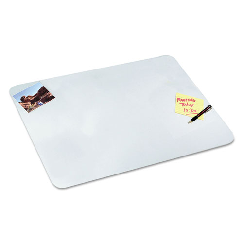 Artistic Office Products Eco-Clear Desk Pad with Antimicrobial Protection, 17 x 22, Clear Polyurethane