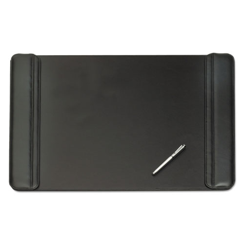Artistic Office Products Sagamore Desk Pad w/Flip-Open Side Panels, 38 x 24, Black