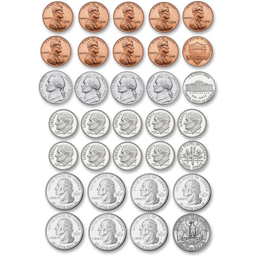 Ashley US Coins Diecut Magnets, Multi