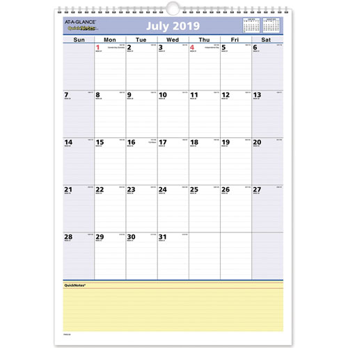 At-A-Glance Brand Monthly Wall Calendar, 12" x 17"