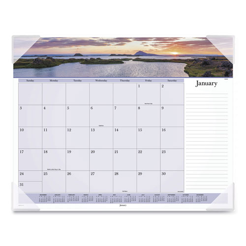 At-A-Glance Images of the Sea Monthly Desk Pad Calendar, 22 x 17, 2021