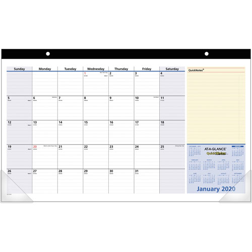 At-A-Glance Quick Note Desk/Wall Calendar, 13 Month, 17 3/4"x10 7/8"