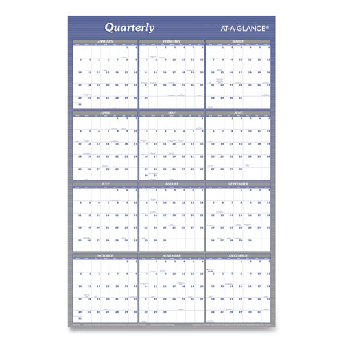 At-A-Glance Vertical/Horizontal Erasable Wall Planner, 24 x 36, 2022