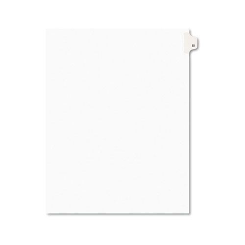 Avery Preprinted Legal Exhibit Side Tab Index Dividers, Avery Style, 10-Tab, 51, 11 x 8.5, White, 25/Pack