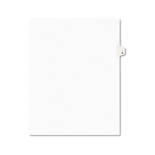 Avery Preprinted Legal Exhibit Side Tab Index Dividers, Avery Style, 26-Tab, G, 11 x 8.5, White, 25/Pack