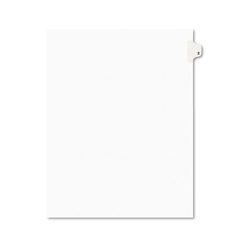 Avery Preprinted Legal Exhibit Side Tab Index Dividers, Avery Style, 10-Tab, 2, 11 x 8.5, White, 25/Pack
