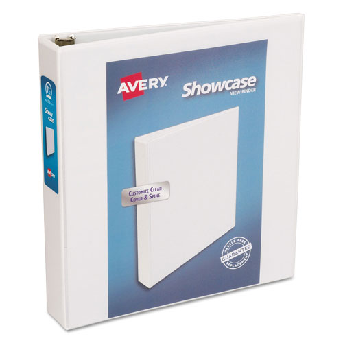 Avery Showcase Economy View Binder with Round Rings, 3 Rings, 1.5" Capacity, 11 x 8.5, White