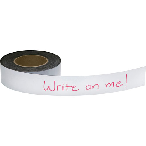 Baumgarten's Magnetic Label Tape, 2" x 50' Roll, White