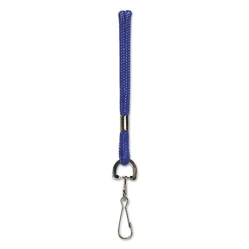 Baumgarten's Rope Lanyard with Hook, 36", Nylon, Blue