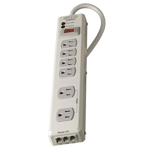 Belkin F9H62006-MTL Surge Protector, 6 Outlets, 1045 Joules, 6' Cord