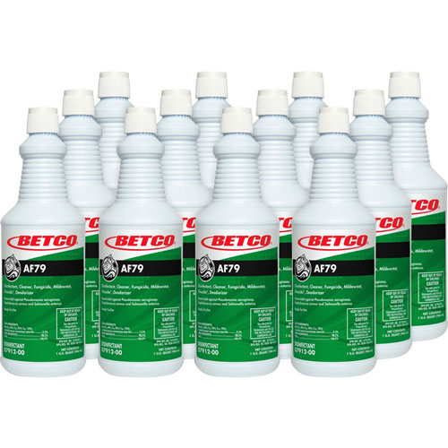 Betco AF79 Acid-Free Restroom Cleaner - Ready-To-Use Spray - 32 fl oz (1 quart) - Citrus Bouquet Scent - 12 / Carton - Clear Blue