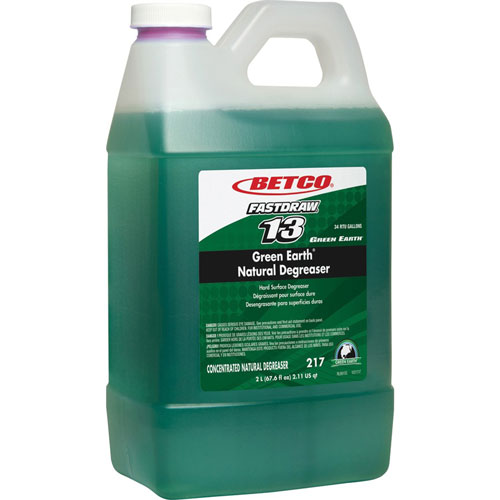 Betco FASTDRAW Natural Degreaser, Concentrate Liquid, 67.6 fl oz (2.1 quart), 4/Carton, Dark Green