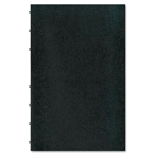 Blueline MiracleBind Notebook, College/Margin, 8 x 5, White Paper, Black Cover, 75 Sheets