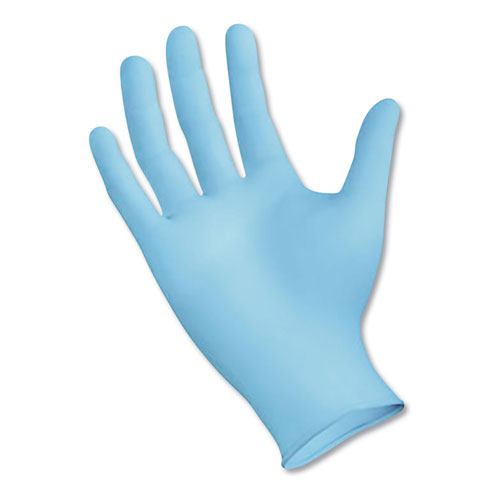 Boardwalk Disposable Examination Nitrile Gloves, Medium, Blue, 5 mil, 100/Box