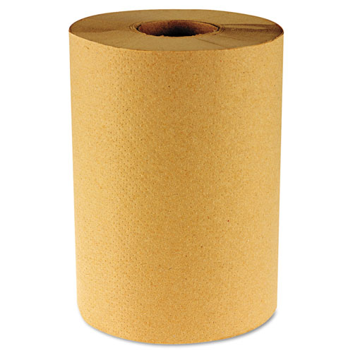 Boardwalk Hardwound Paper Towels, Nonperforated 1-Ply Natural, 800 ft, 6 Rolls/Carton