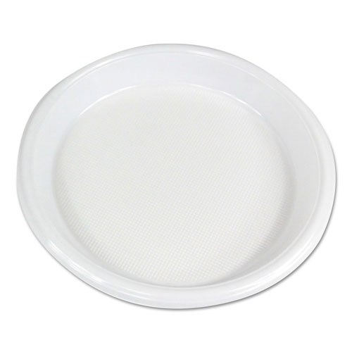 Boardwalk Hi-Impact Plastic Dinnerware, Plate, 10" Diameter, White, 500/Carton