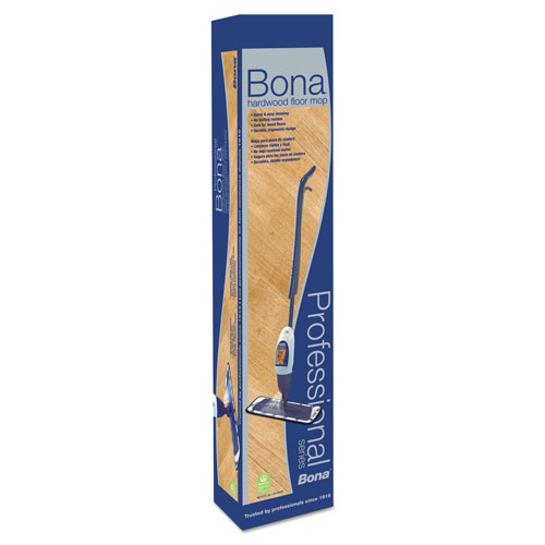 Bona® Hardwood Floor Mop, 15" Microfiber Head, 52" Handle, Blue