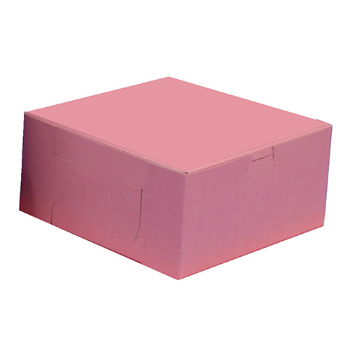BOXit Pink Bakery Box, 10" x 10" x 4"