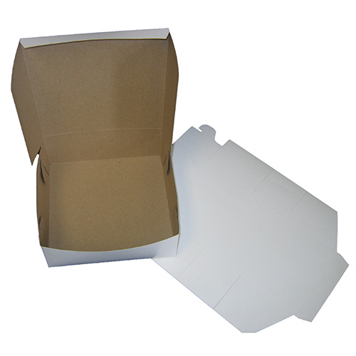 BOXit White Bakery Box, 8" x 8" x 2.5"