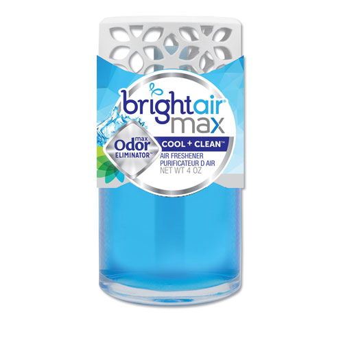 Bright Air Max Scented Oil Air Freshener, Cool and Clean, 4 oz, 6/Carton