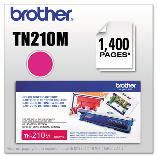 Brother TN210M Toner, 1400 Page-Yield, Magenta