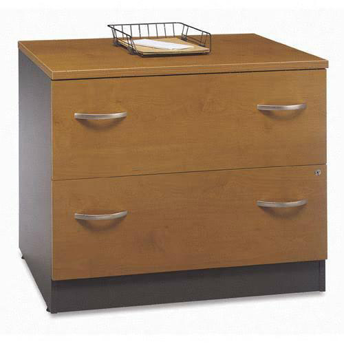 Bush Series C Collection 2 Drawer 36W Lateral File (Assembled), 35.75w x 23.38d x 29.88h, Natural Cherry