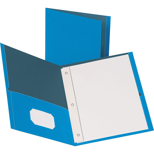 Business Source 2-Pocket Folders, 100 Sh Cap, Letter, 9-1/2" x 11", 25/BX, LBE