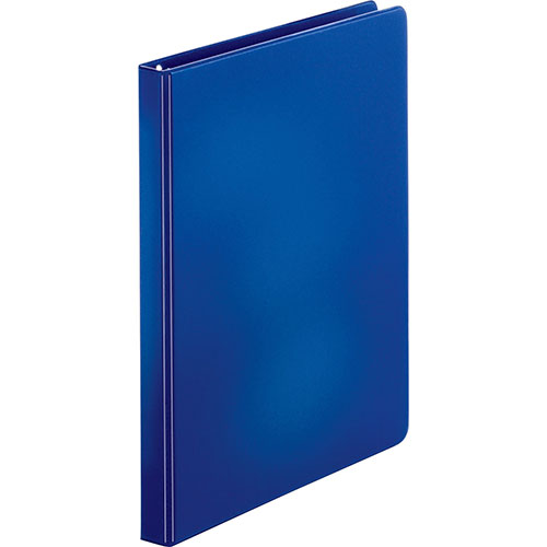 Business Source 35% Recycled Round Ring Binder, 1/2" Capacity, Blue