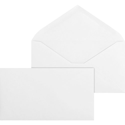 Business Source Business Envelopes, 24 lb., No. 6, White