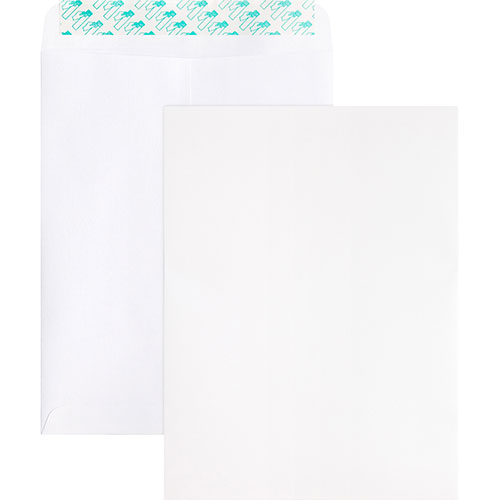 Business Source Catalog Envelopes, Removable Strip, 9" x 12", White