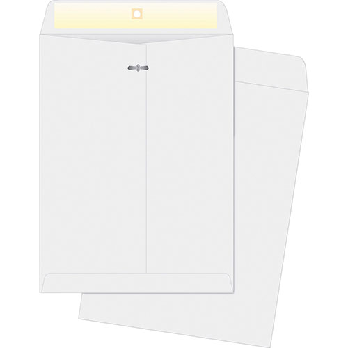 Business Source Clasp Envelopes, 9" x 12", 100/BX, White