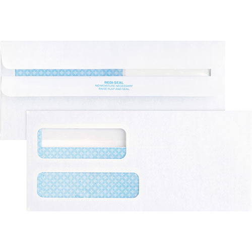 Business Source Double Window Envelopes, No. 9, 3-7/8" x 8-7/8", White