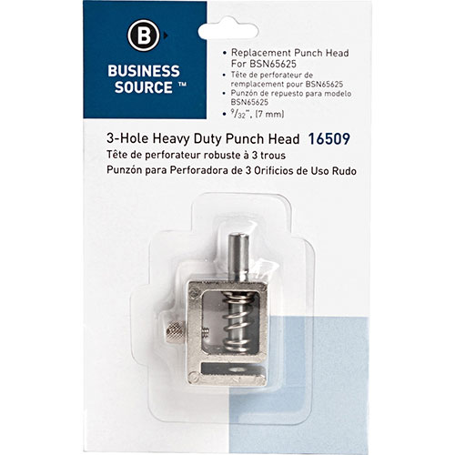 Business Source Replacement Punch Head, f/SPR01796, Silver