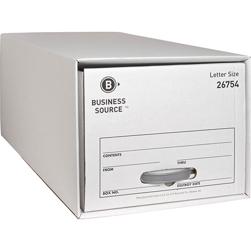Business Source Storage Drawer, Letter, 12-1/2" x 23-1/4" x 10-1/4", White