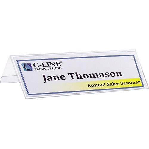 C-Line Tent Card Holder 2 1/2 X 8 1/2 Clear 25/Box