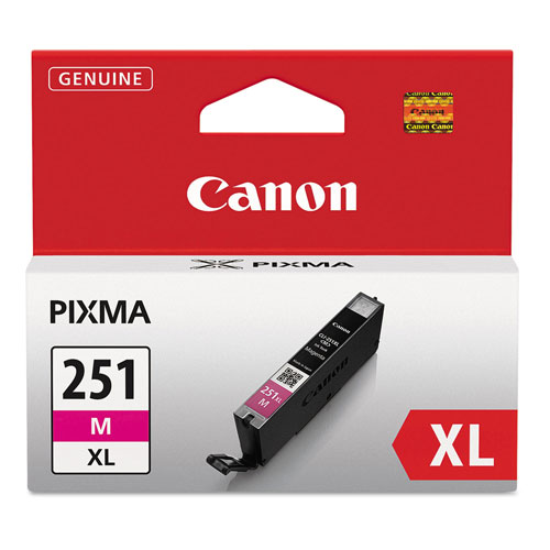 Canon 6450B001 (CLI-251XL) ChromaLife100+ High-Yield Ink, 680 Page-Yield, Magenta