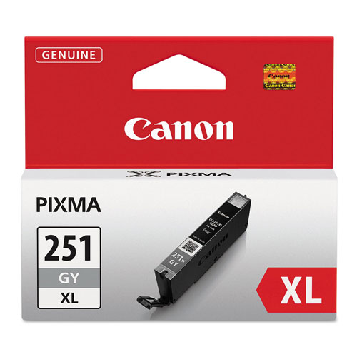 Canon 6452B001 (CLI-251XL) ChromaLife100+ High-Yield Ink, 3350 Page-Yield, Gray