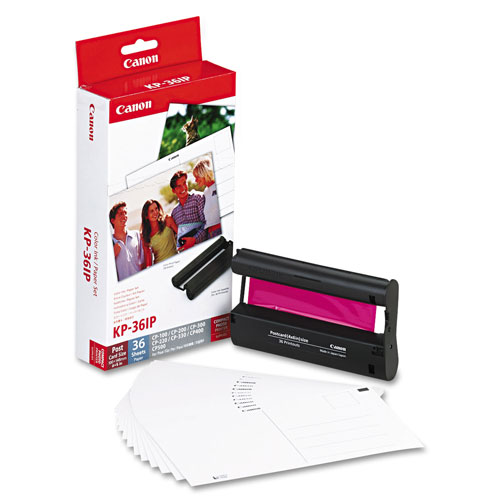 Canon 7737A001 (KP-36IP) Ink/Paper Combo, Tri-Color