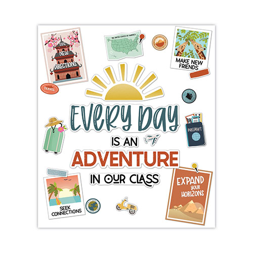 Carson Dellosa Motivational Bulletin Board Set, Everyday Is an Adventure, 42 Pieces